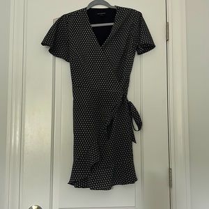 black wrap dress. mini, size 2.